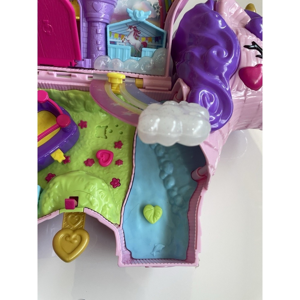 Polly Pocket Unicorn Party Compact Pink Purple Portable Whimsical No Figures - Picture 5 of 7